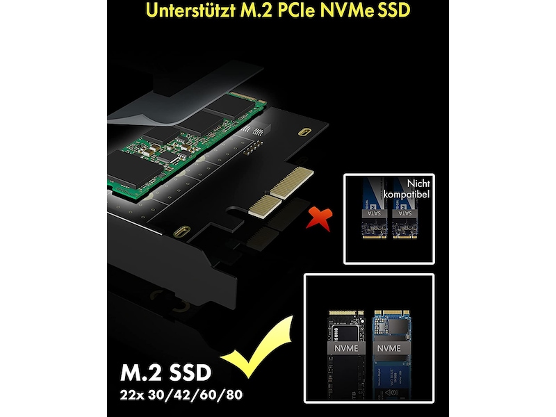 ICY BOX PCIe Extension Card med heat sink Tillbehör