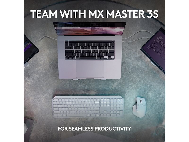 Logitech MX Keys S trådlöst tangentbord (pale grey) Tangentbord