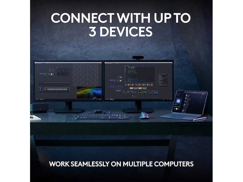 Logitech MX Keys S trådlöst tangentbord (pale grey) Tangentbord