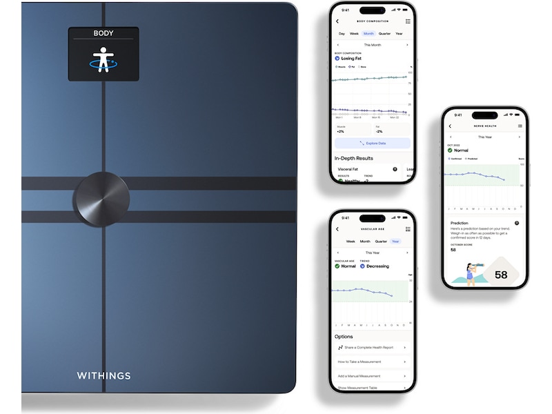 Withings Body Comp Wi-Fi smart badvåg (svart) Personvågar