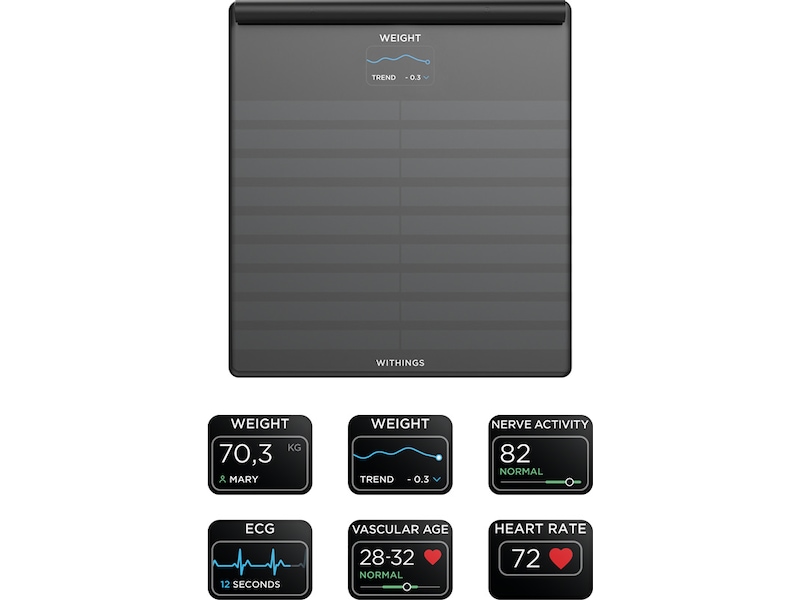 Withings Body Scan smart badvåg (svart) Personvågar