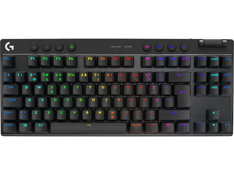 Logitech G Pro X TKL Lightspeed Trådlöst Gamingtangentbord (svart) Gamingtangentbord