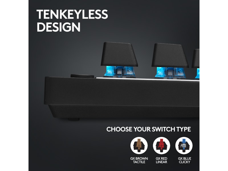 Logitech G Pro X TKL Lightspeed Trådlöst Gamingtangentbord (svart) Gamingtangentbord