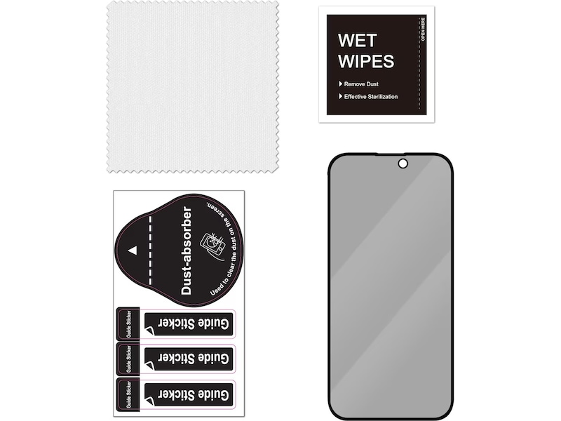 iiglo iPhone 16 Plus / 15 Plus 3D Privacy Skärmskydd Skärmskydd mobiltelefon