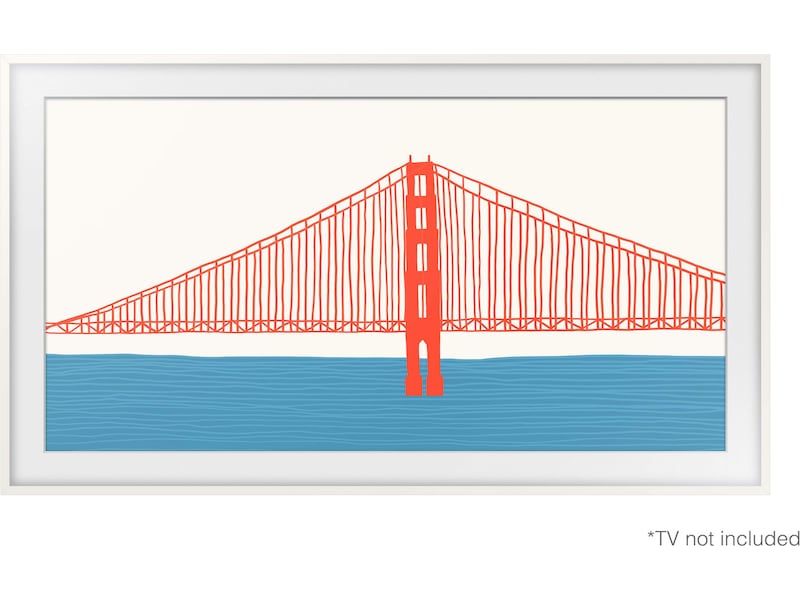 Samsung 55" ram till The Frame (2021-2025, vit) TV-ram & tillbehör