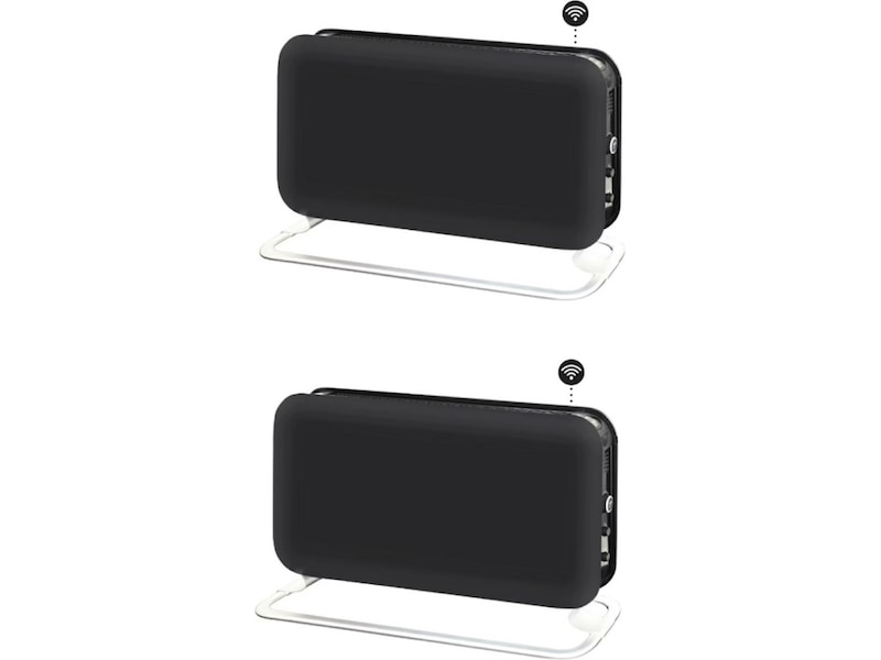 Mill WiFi golvelement 1200W (svart) 2-pack Fristående element