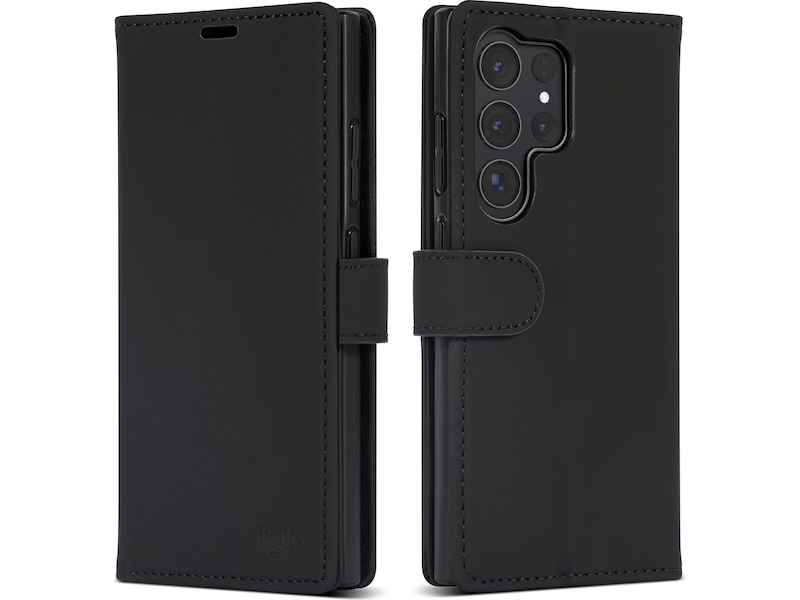 iiglo Galaxy S24 Ultra Plånboksfodral (svart) Mobilskal