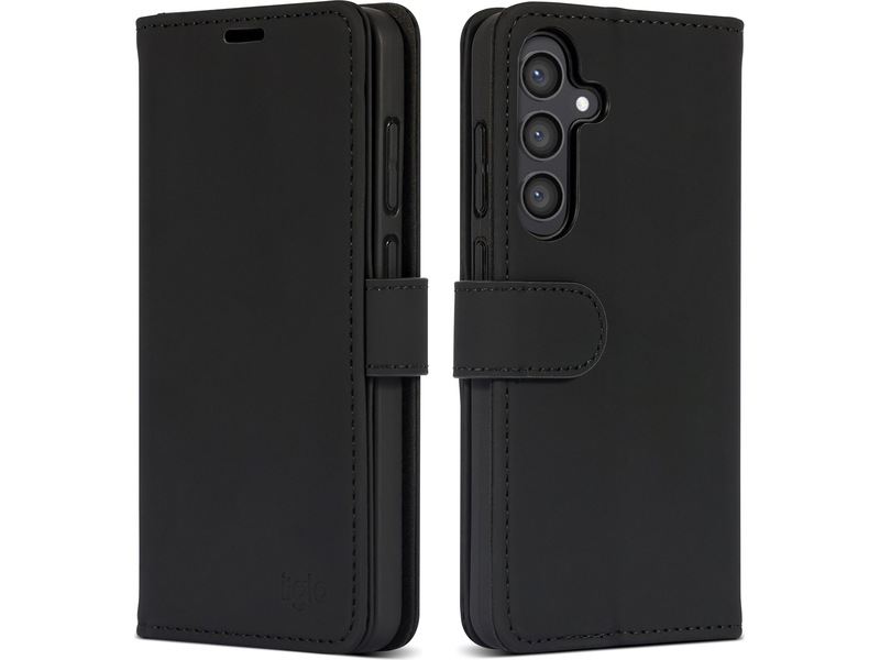 iiglo Galaxy S24+ Plånboksfodral (svart) Mobilskal