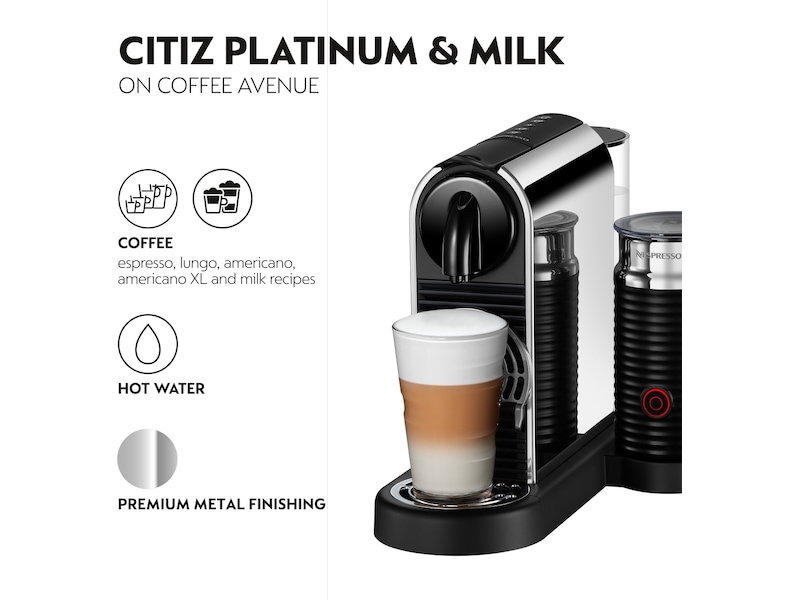 Nespresso CitiZ & Milk by De'Longhi kapselmaskin (svart) Kapselmaskiner