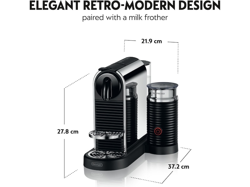 Nespresso CitiZ & Milk by De'Longhi kapselmaskin (svart) Kapselmaskiner