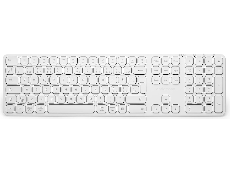 Andersson WSK-M3000 Tangentbord och mus (vit) Mus & tangentbord -combo-paket