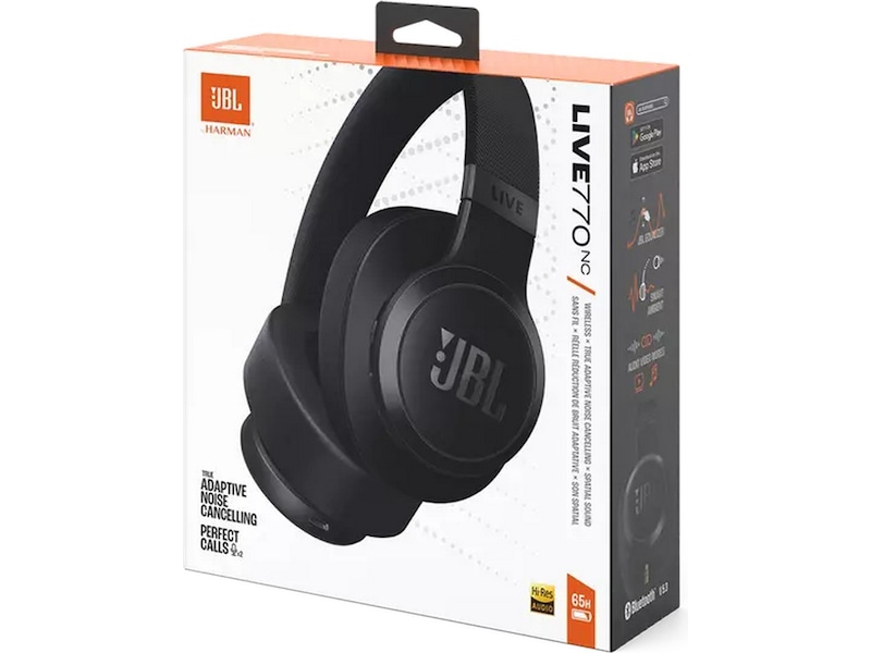 JBL LIVE 770NC Trådlösa Hörlurar, Over-ear (svart) Hörlurar