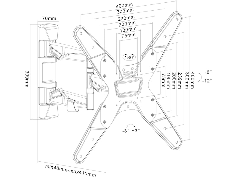 Andersson WMA 2.7 väggfäste TV tilt 23-55" Väggfäste & TV-stativ