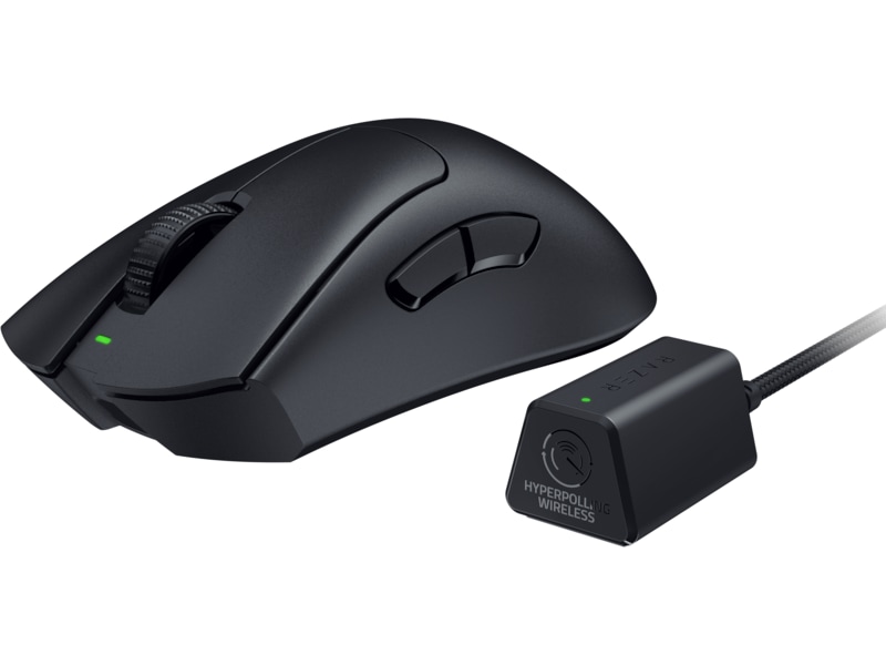 Razer DeathAdder V3 Pro + HyperPolling Wireless Dongle (svart) Gamingmus