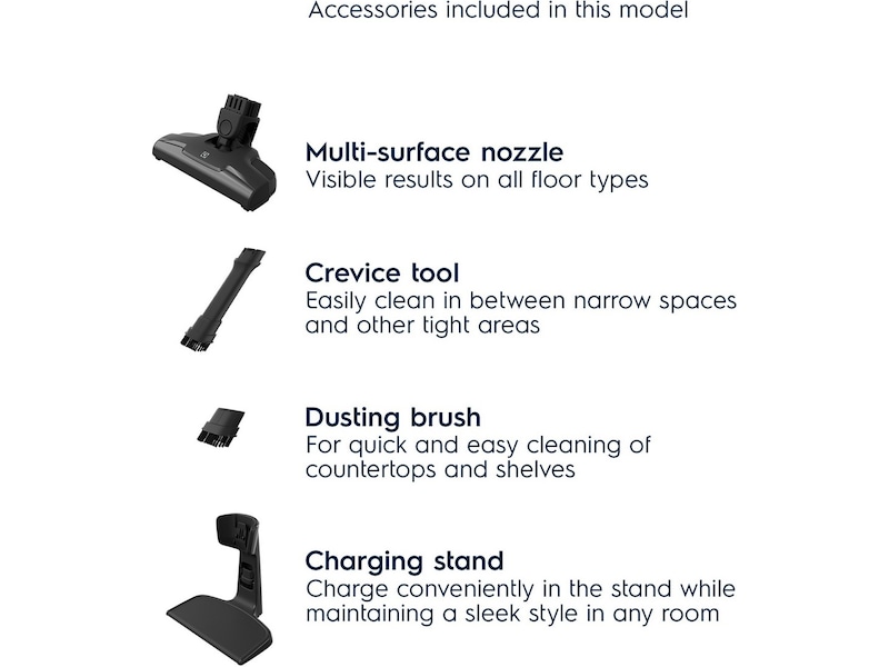 Electrolux Clean 500 sladdlös dammsugare (grå) Skaftdammsugare