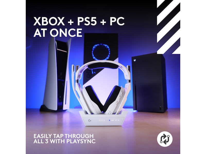 Astro A50 X LIGHTSPEED Trådlöst Gaming headset + batteriladdare (vit) Gamingheadset