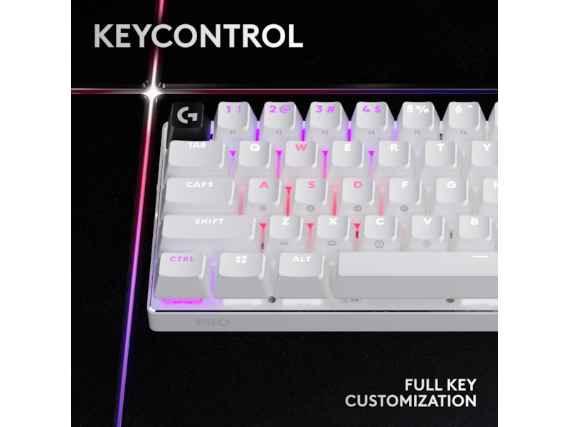 Logitech G Pro X 60 Lightspeed Tactile trådlöst gamingtangentbord (vit) Gamingtangentbord