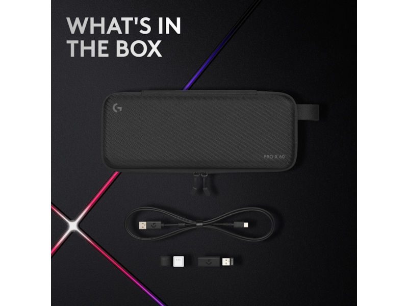 Logitech G Pro X 60 Lightspeed Tactile trådlöst gamingtangentbord (vit) Gamingtangentbord