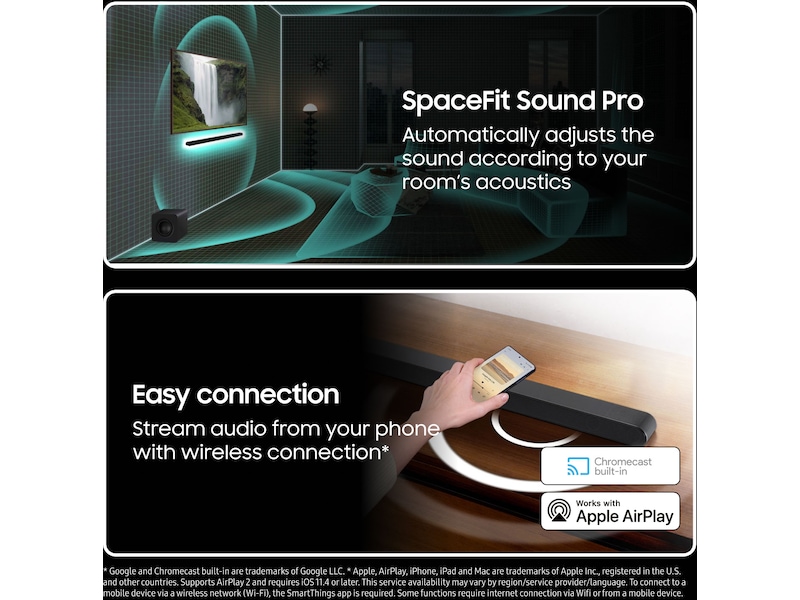 Samsung HW-S810D soundbar med subwoofer (svart) Soundbars