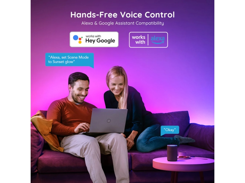 Govee RGB Smart Wi-Fi + Bluetooth LED Strip (2x5m) Led strips & underhållning