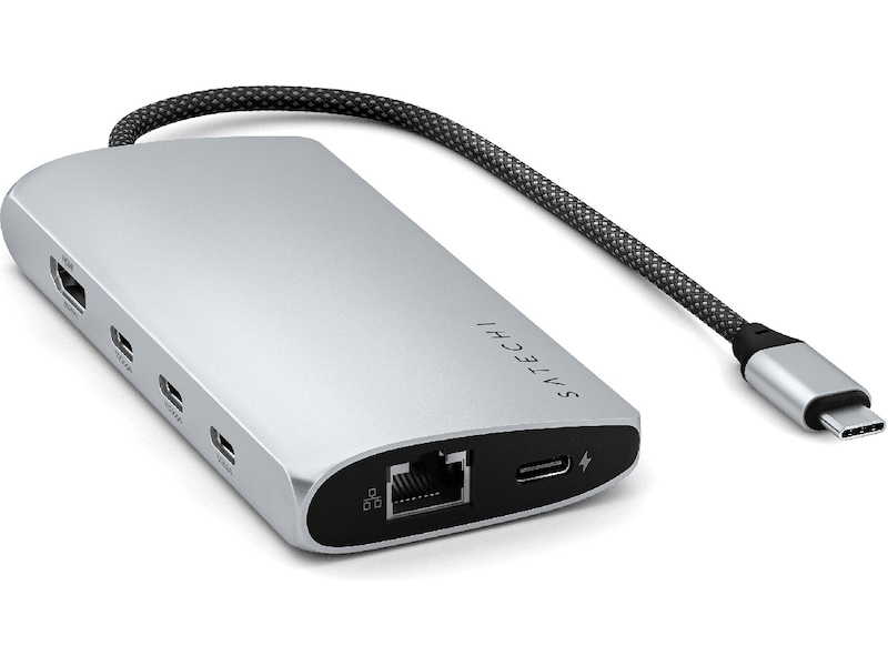 Satechi Multiport 8K Docking V3 (silver) Dockningsstation och USB-hub