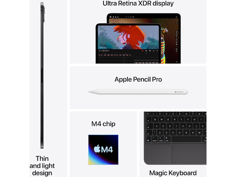 iPad Pro 11" (2024) 1TB WiFi (silver) Surfplattor