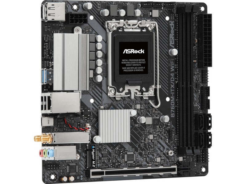 ASRock B760M-ITX/D4 WIFI Moderkort Intel Socket