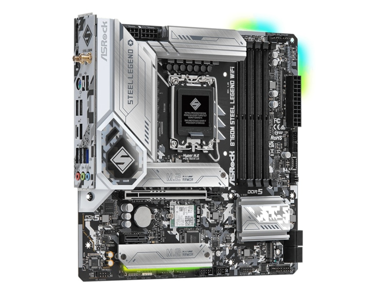 ASRock B760M Steel Legend WIFI Moderkort Intel Socket