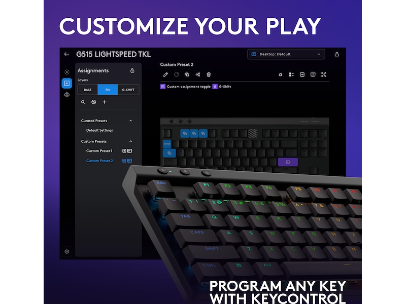 Logitech G G515 Lightspeed Gamingtangentbord (svart) Gamingtangentbord