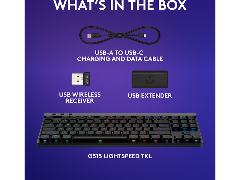 Logitech G G515 Lightspeed Gamingtangentbord (svart) Gamingtangentbord