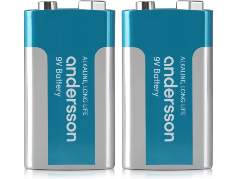2-pack alkaliska 9V-batterier Batterier för allmänt bruk