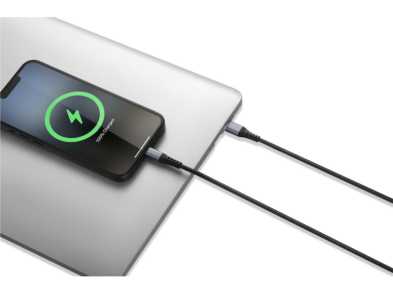 Andersson Flätad USB-C till Lightning-kabel 1,5m (svart) USB-kablar