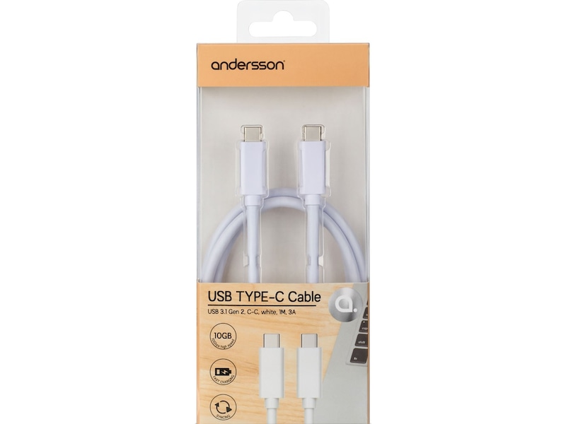 Andersson USB-C kabel 1m (vit) USB-kablar