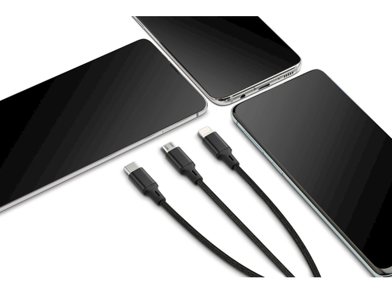 Andersson Micro-USB/USB-C/Lightning till USB-A kabel 1m (svart) USB-kablar