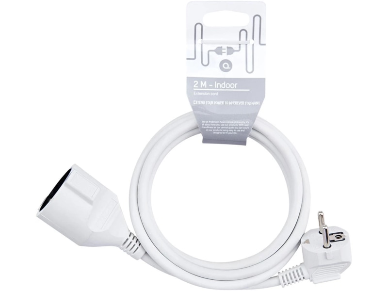 Andersson Förlängningssladd 2m (vit) Förlängningskabel & förgrening