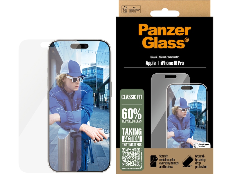 PanzerGlass iPhone 16 Pro skärmskydd Skärmskydd mobiltelefon