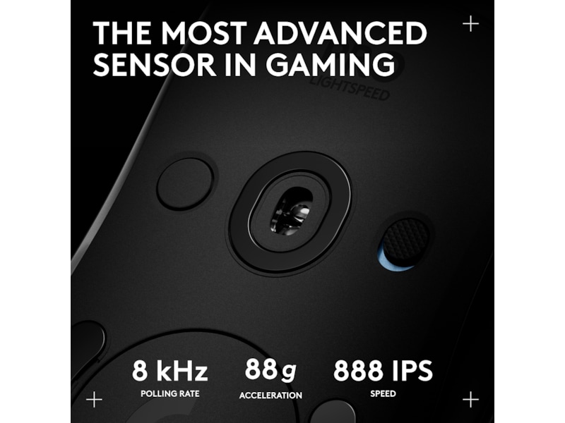 Logitech PRO 2 Lightspeed Trådlös Gamingmus (svart) Gamingmus
