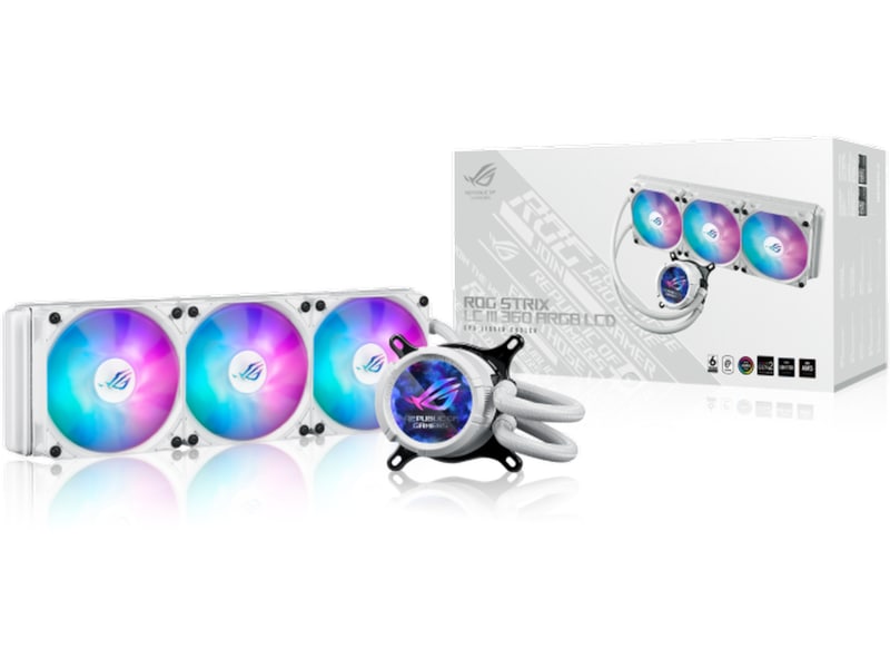 Asus ROG Strix LC III 360 ARGB LCD Kylare (vit) CPU - Vattenkylning