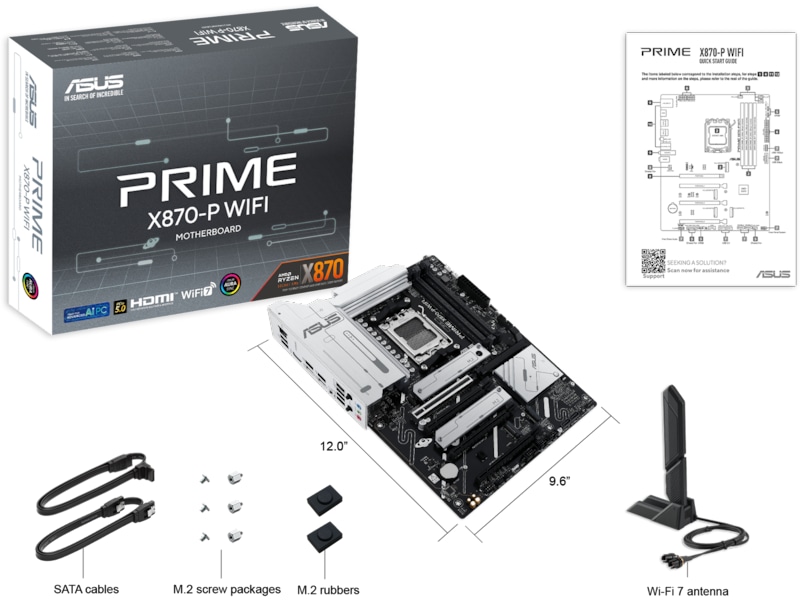 ASUS PRIME X870-P WIFI Moderkort AMD Socket