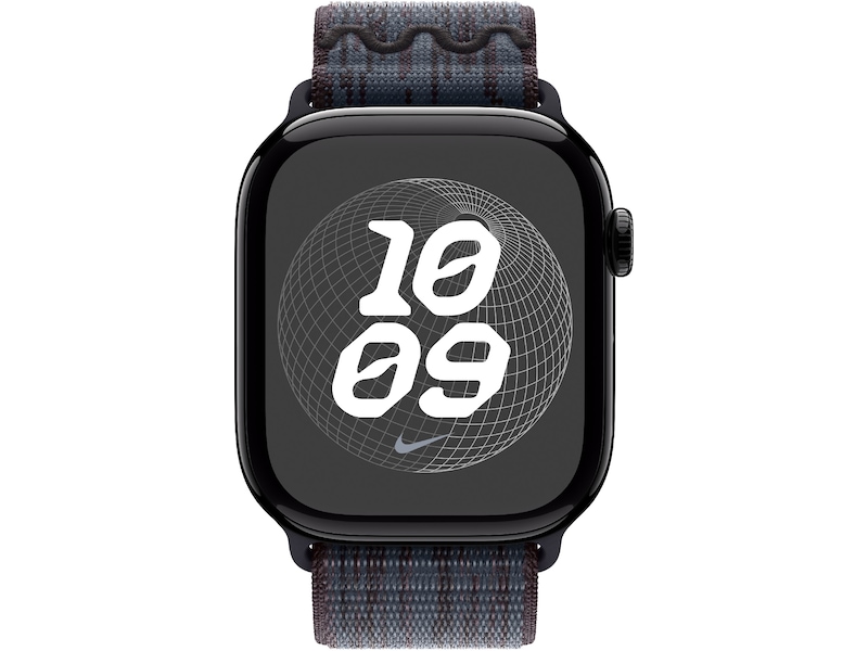 Apple Watch 46mm Nike Sport Loop (black/blue) Armband