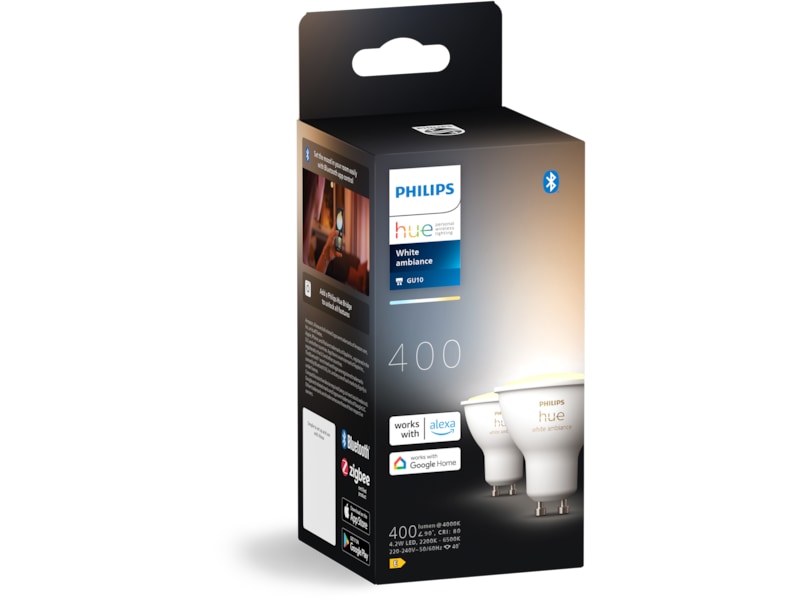 Philips Hue White Ambiance 4.2W GU10 2PK LED-lampor & glödlampor