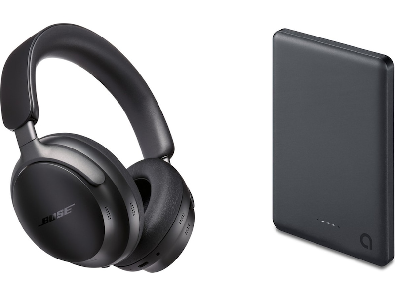 Bose QuietComfort Ultra trådlösa hörlurar, Over-Ear (svart) + powerbank Hörlurar
