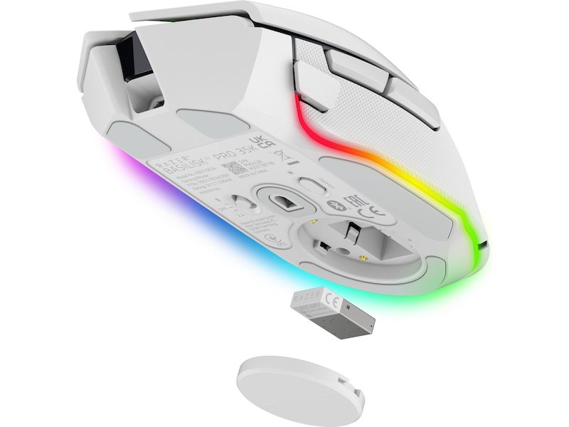 Razer Basilisk V3 PRO 35K trådlös ergonomisk gaming mus (vit) Gamingmus
