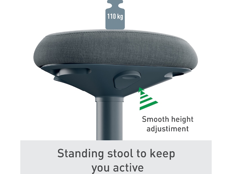 Leitz Ergo Active Balansstol med komfortsits, justerbar höjd 57-82 cm Kontorsstolar