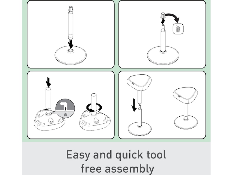 Leitz Ergo Active Balansstol med komfortsits, justerbar höjd 57-82 cm Kontorsstolar