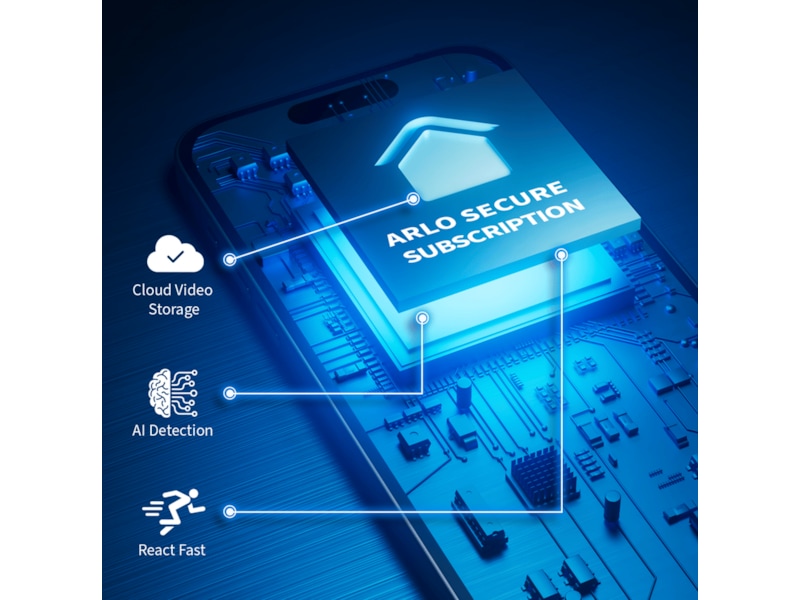 Arlo Pro 5 2K övervakningskamera 4-pack (vit) Övervakningskamera