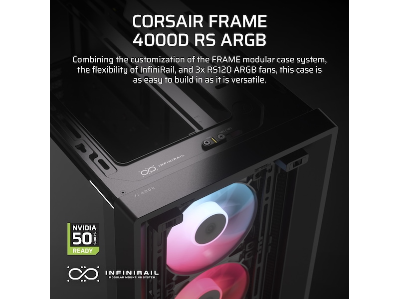 Corsair FRAME 4000D ARGB Mid-Tower (svart) Midi tower