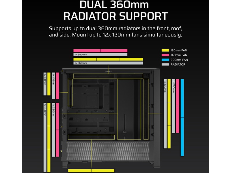 Corsair FRAME 4000D Mid-Tower (svart) Midi tower