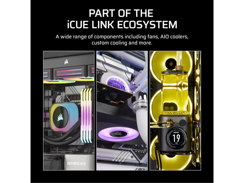 Corsair iCUE LINK RX140 RGB MAX Fläkt 2pk (svart) Fläkt