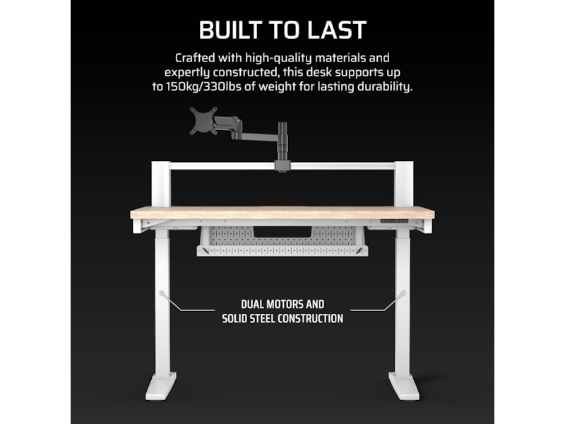 Corsair Platform:4 Elevate skrivbord (vit/ljus trä) Gamingdesk